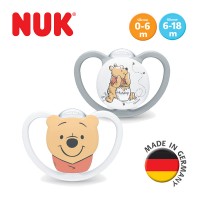 NUK Space Disney Winnie the Pooh Silicone Soother Pacifier 2pcs/box | 0-6 Months | 6-18 Months | Made in Germany